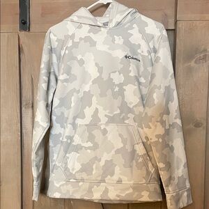 Columbia White and Gray Camo Hoodie